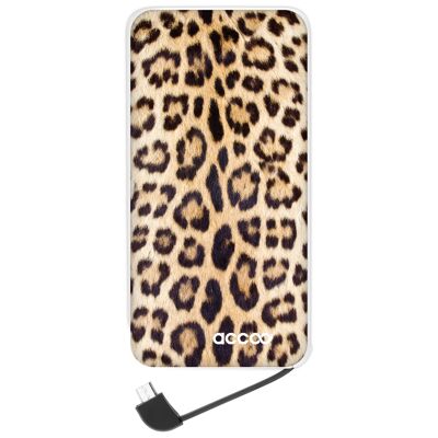 Batterie externe Modèle L - Design Leopard Fur