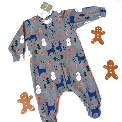 Christmas Gingerbread Sleepsuit, Super Cute and Cosy