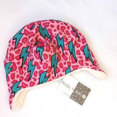 Ziggy Bolt Pink Trapper Hat