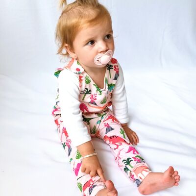 Dino Land Pink  Romper