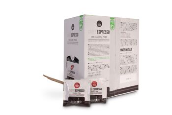 Dosettes/Pods Espresso - boîte/distributeur de 150 dosettes emballées avec du papier filtre compostable 7