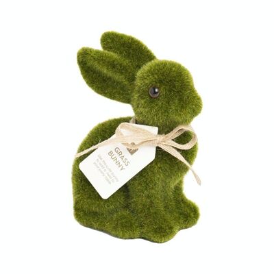 Petite décoration de lapin de Pâques en herbe