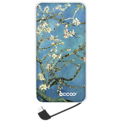 Batterie externe Modèle L - Design Almond Blossom