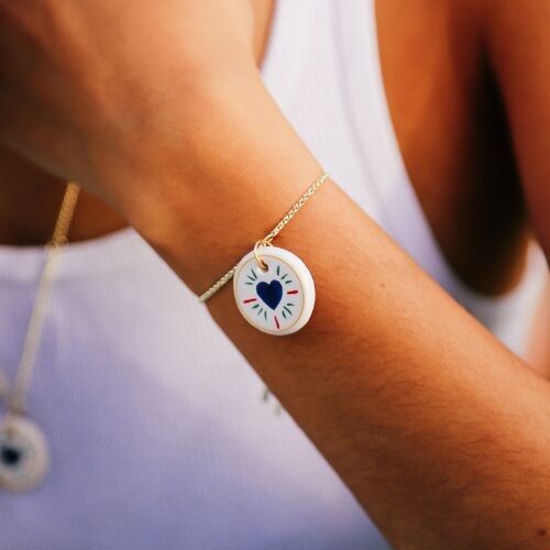 Le bracelet - FAIENZ COEUR BLEU