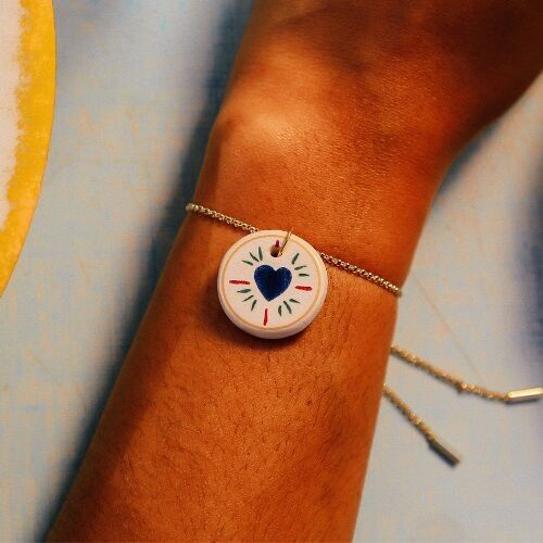 Le bracelet - FAIENZ COEUR BLEU