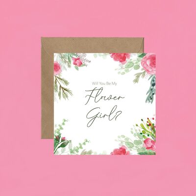 Will you be my flower girl greetings card