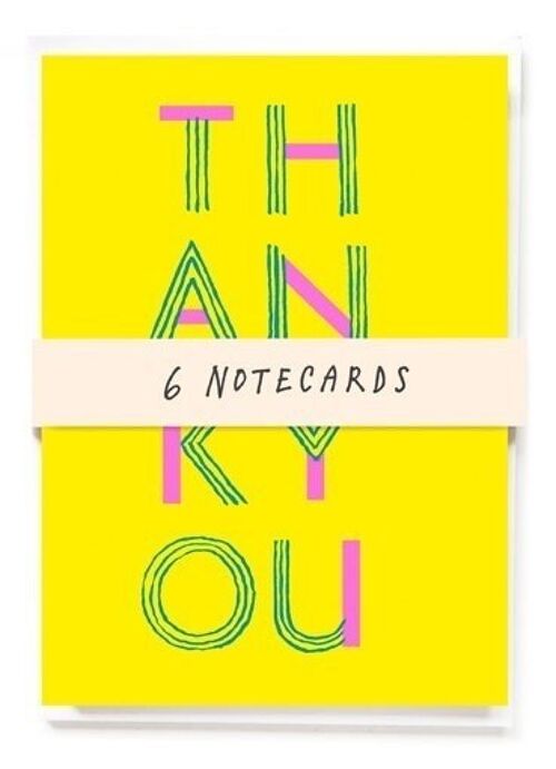 Hand drawn type Thank You notecards