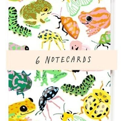 Bugs and frogs notecards