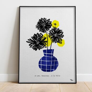 Affiche Fleurs - Vase bleu 2