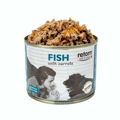 RETORN Cibo umido per cani con pesce e carote