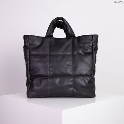 nuuwaï - Vegan Quilted Bag - LINN deep black