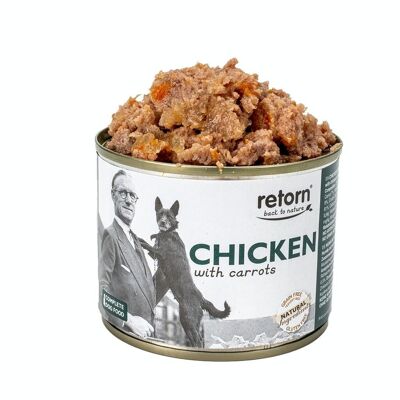 Comida húmeda para perros de pollo con zanahorias de RETORN