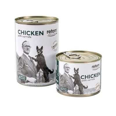 RETORN Nourriture humide pour chiens au poulet et aux carottes
