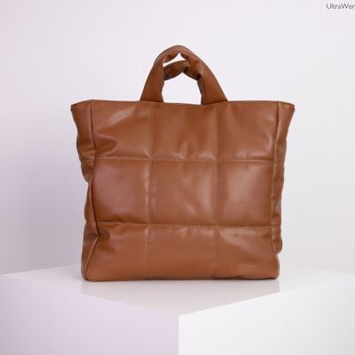 nuuwaï - Vegan Quilted Bag - LINN caramel brown