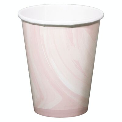 Tassen Marmor Pink 250ml - 6 Stück