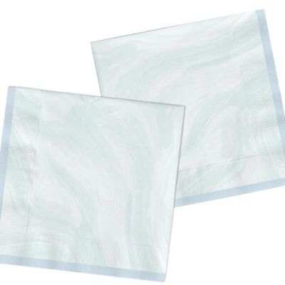 Servetten Marmer Blauw 33x33cm - 20 stuks