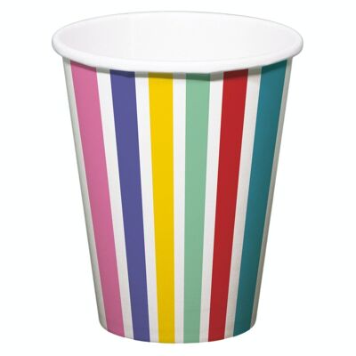 Gobelets Stripes Color Pop 250ml - 6 pièces
