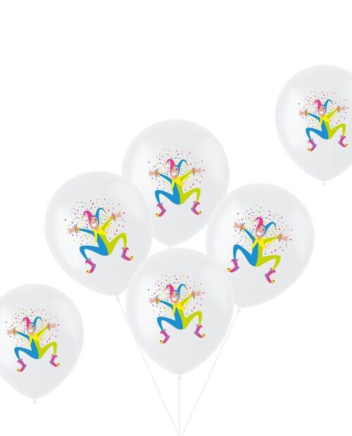 Ballonnen Harlekijn 33cm - 6 stuks