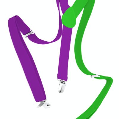 Suspenders Colorblock Purple/Green