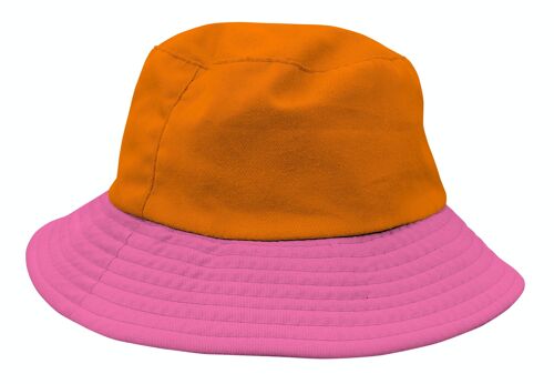 Vissershoed Colorblock Oranje/Roze