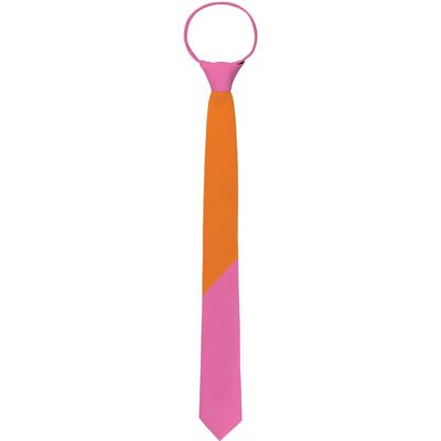 Cravatta Colorblock Arancio/Rosa