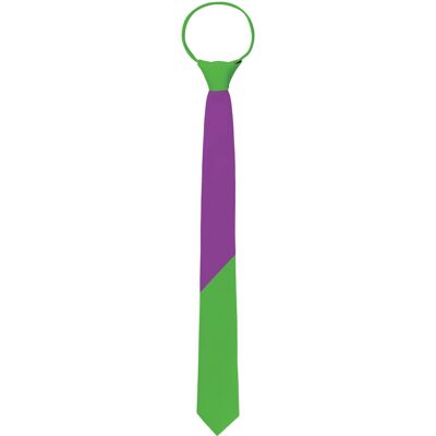 Cravate Colorblock Violet/Vert