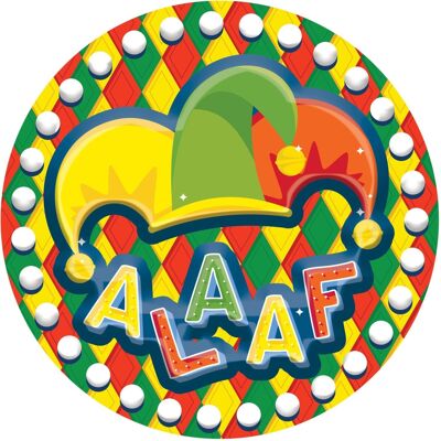 Door sign 3D 'Alaaf' Multicolour - 58cm