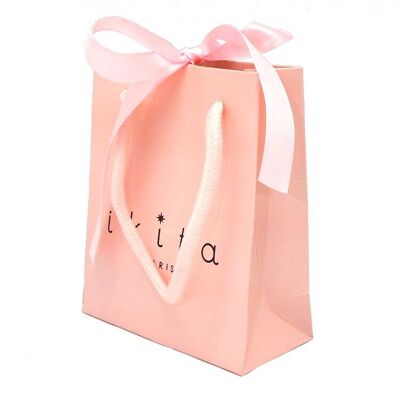 Set of 10 Ikita Paris cardboard bags - Pink