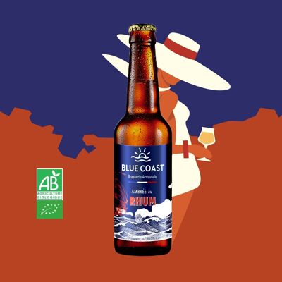 Cerveza Artesana - Ámbar con Ron - Botella 33cl - ECOLÓGICA - 6,9%
