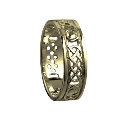 18ct Gold 8mm solid celtic Wedding Ring Size Z (SKU 1502YRZ1Z)