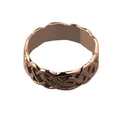 9ct Rose Gold 6mm celtic Wedding Ring Size L (SKU 1503RIQL)