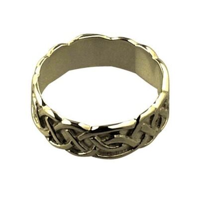 18ct Gold 6mm celtic Wedding Ring Size P (SKU 1503YIQP)