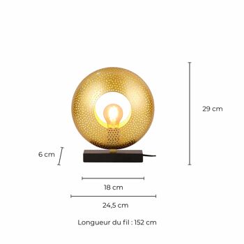 Lampe à poser en métal perforé Atoka 13