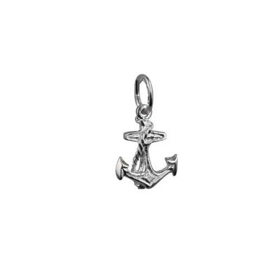 Silver 12x11mm anchor symbol of hope Pendant or Charm (SKU P5179S)