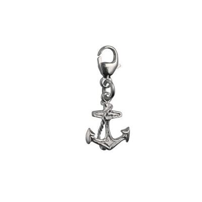 Silver 12x11mm anchor symbol of hope Pendant or Charm (SKU P5179S31)
