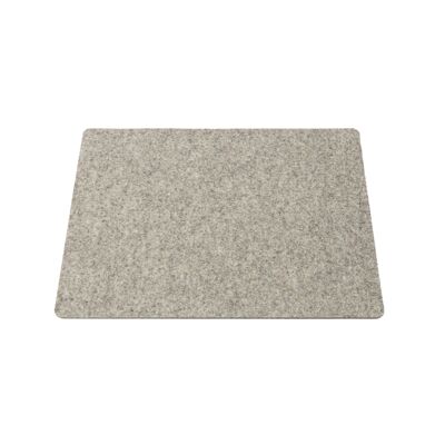 Natural wool felt placemat, rectangle, grey
