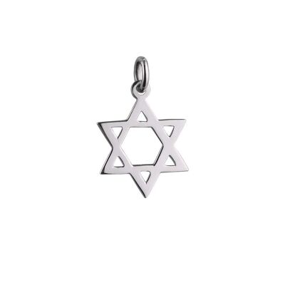 Silver 17x17mm plain Star of David Pendant (SKU P78S00)