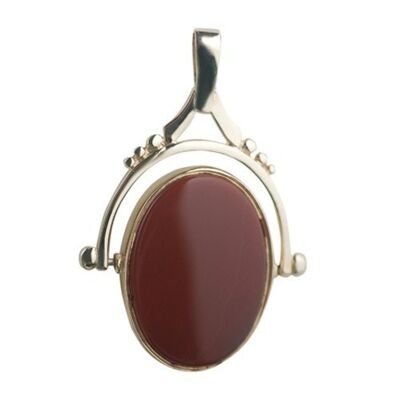 9ct 42x29mm 2 stone Spinning Fob Pendant  (SKU P999NVV)