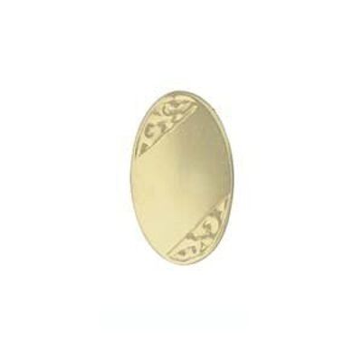 9ct 13x8mm hand engraved oval Tietack (SKU T102N66)