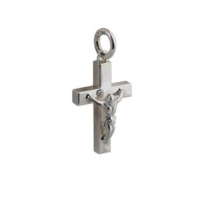 Silver 20x13mm Solid Block Crucifix Cross (SKU X333S48)
