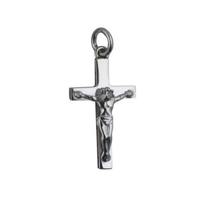9ct white 25x15mm Solid Block Crucifix Cross (SKU X334W48RH)