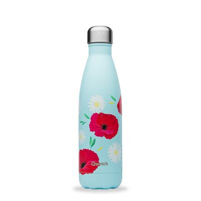 Bouteille thermos 500ml, coquelicot