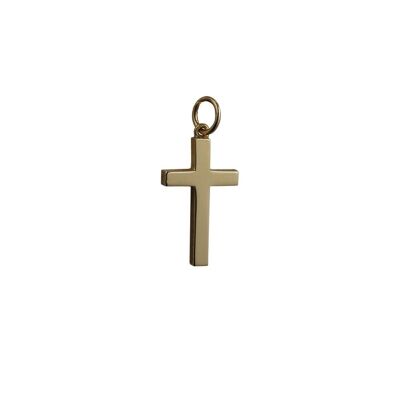 9ct 20x13mm Plain Solid Block Cross (SKU X369N00)