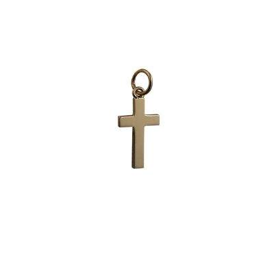 9ct 17x10mm Plain Solid Block Cross (SKU X389N00)