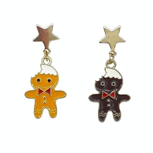 Christmas earrings "Gingerbread man"