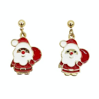 Pendientes navideños "Papá Noel"