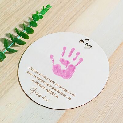 Abuela. tarjeta de madera idea regalos para el dia de la madre, infantil manualidades