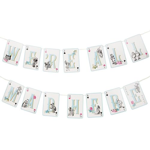 Alice in Wonderland 'We're All Mad Here' Bunting - 3m
