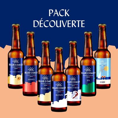 Cerveza Artesanal Blue Coast - Pack descubrimiento - Botella 33 cl x 24 - ORGÁNICA