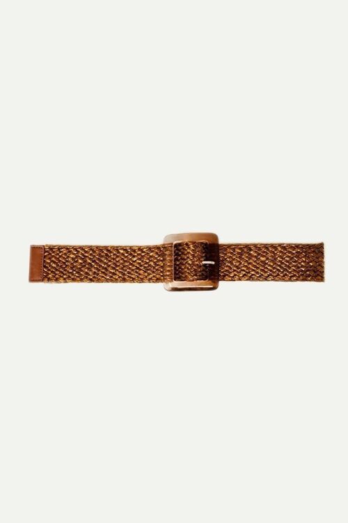 belt with resin buckle in brown